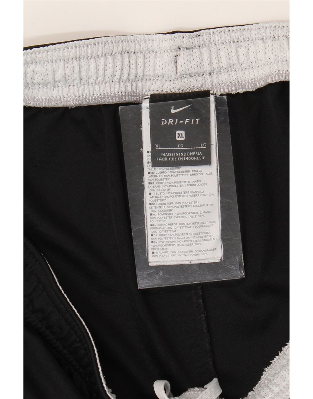 NIKE Pantalones cortos deportivos Dri Fit para hombre XL Poliéster color negro