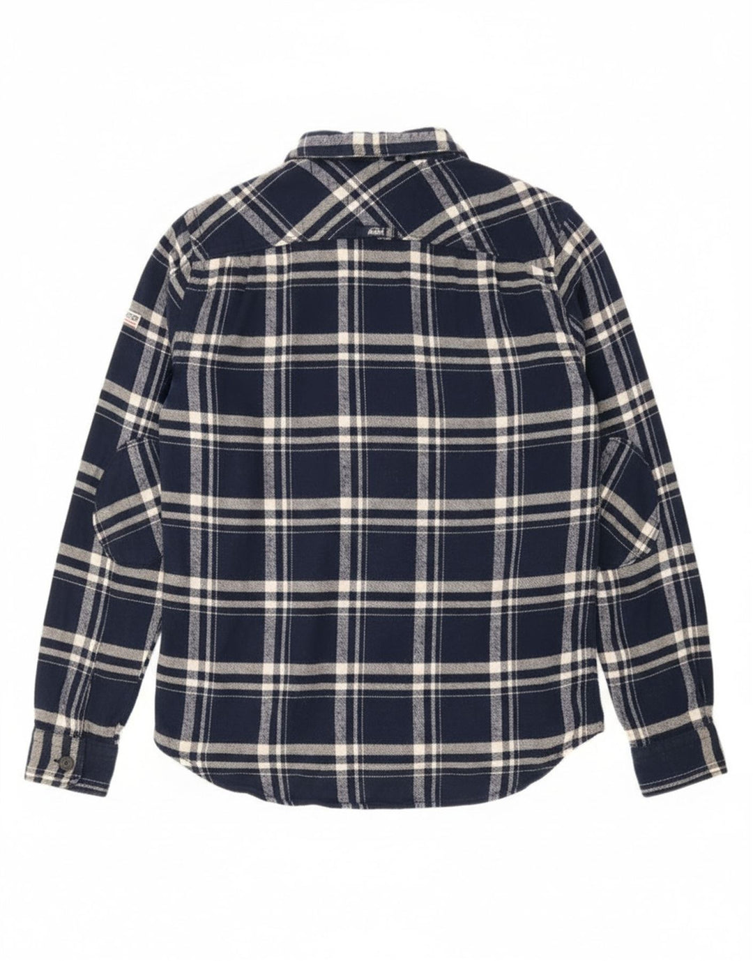 Superdry Camisa De Franela De Algodón A Cuadros Azul Marino Grande