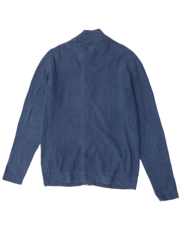 Massimo Dutti Jersey Cárdigan Hombre XL Azul Marino Algodón