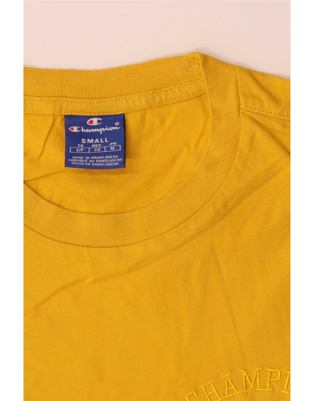 Champion Camiseta Hombre Top Small Amarillo Algodón