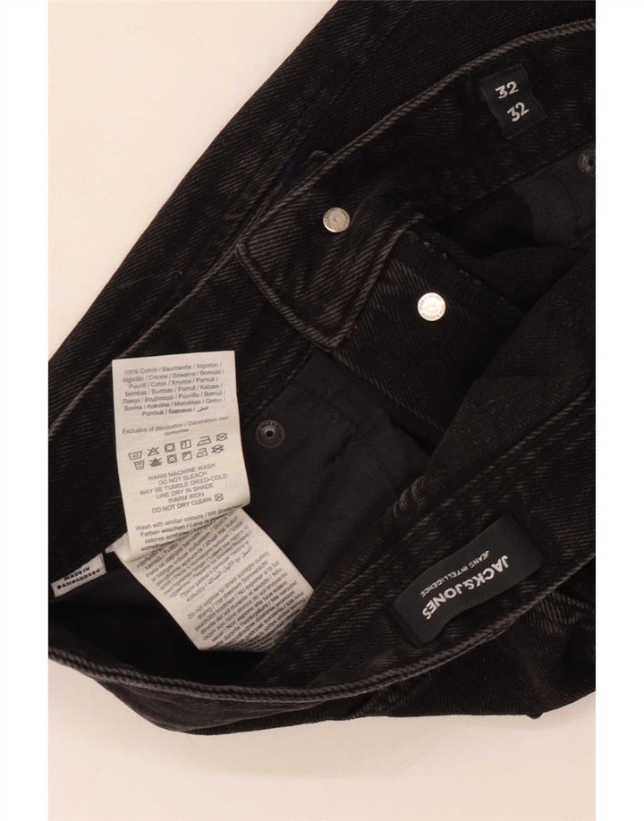 Jack & Jones Vaqueros rectos para hombre W32 L32 Algodón negro