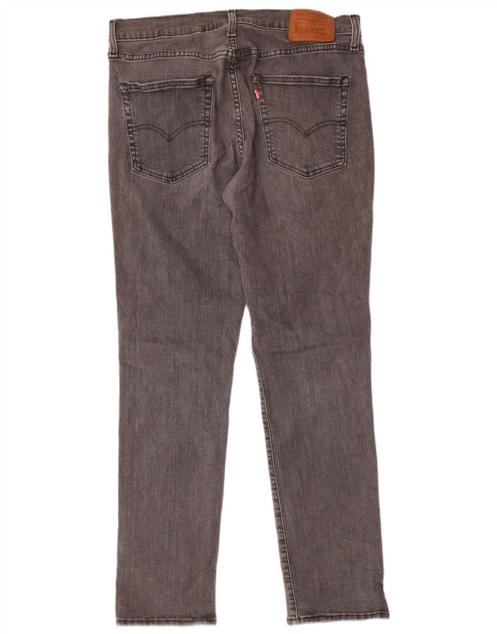 Levi's Hombre 511 Slim Jeans W36 L32 Algodón Gris