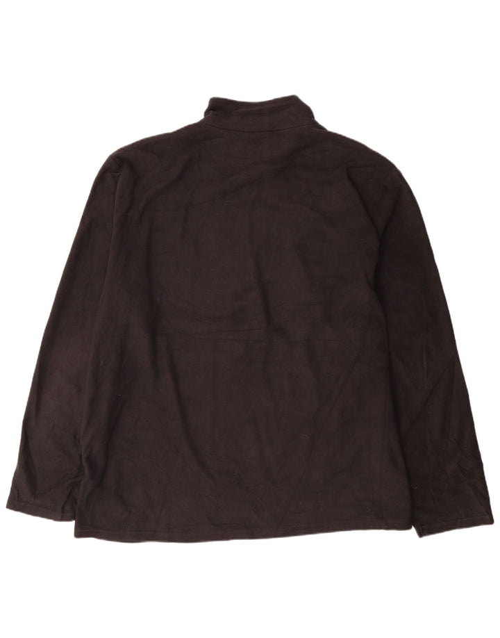 Jersey de forro polar con cuello y cremallera para hombre Mountain Warehouse 3XL Negro