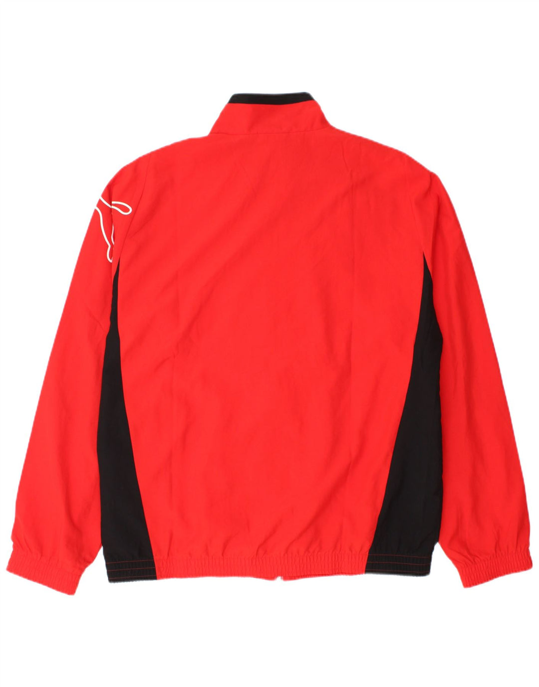 Puma Chaqueta superior de chándal con estampado gráfico para hombre Poliéster color block rojo grande