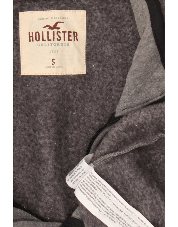 Hollister Hombre Chándal Top Chaqueta De Algodón Color Block Gris Pequeño