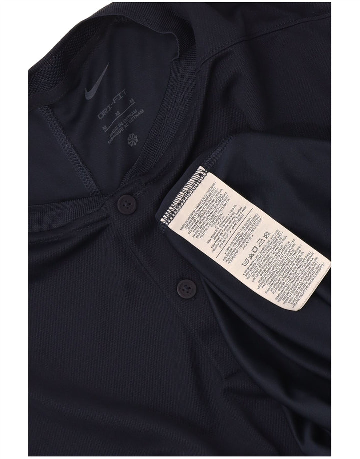 Camiseta Nike Dri Fit para hombre Top medio azul marino Poliéster