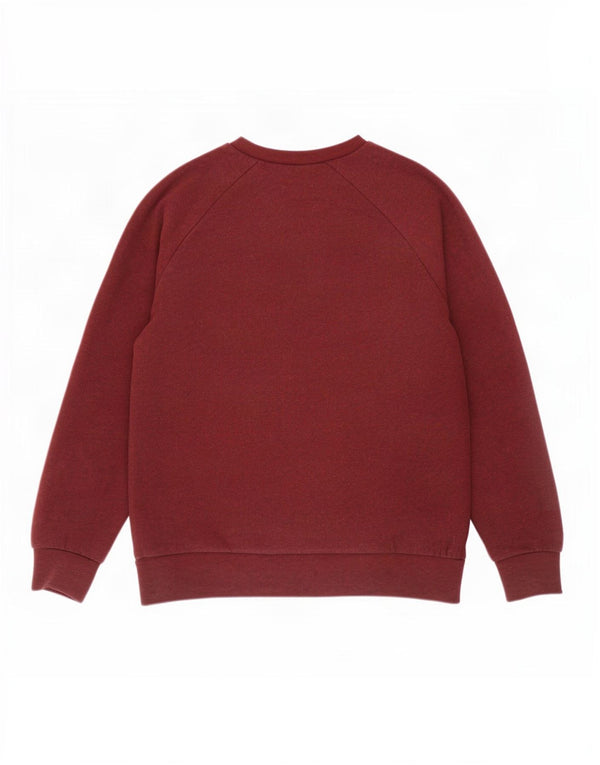 Carhartt Hombre Sudadera Gráfica Jumper Small Borgoña Algodón