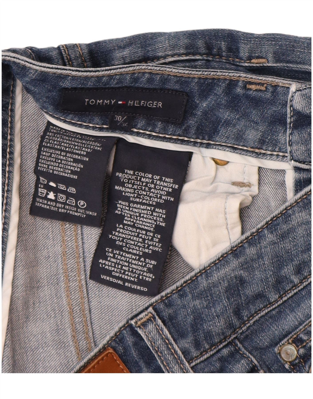 Shorts Vaqueros Tommy Hilfiger Mujer W30 Algodón Azul Medio