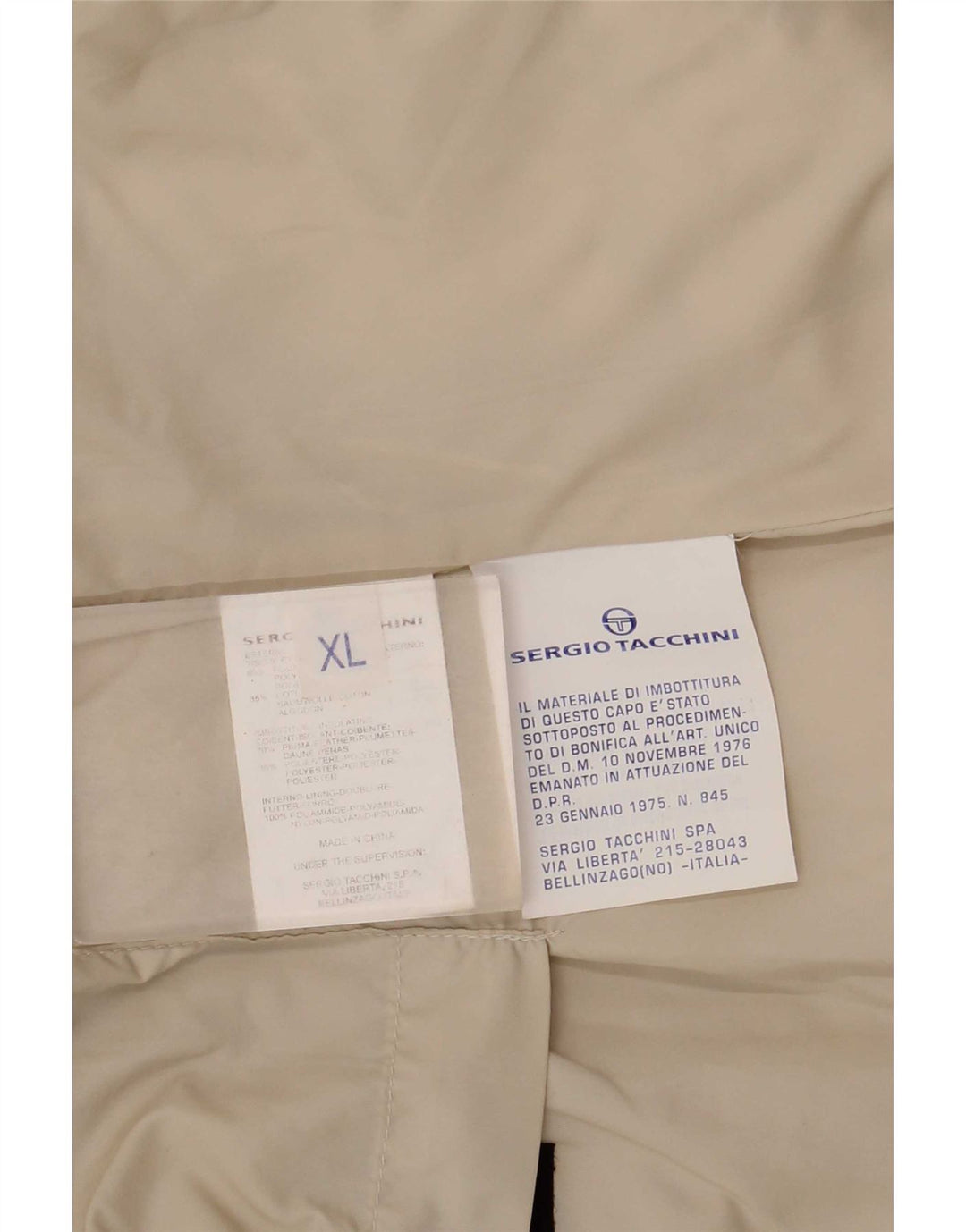 Sergio Tacchini Chaleco acolchado para hombre ES 42 XL Poliéster beige