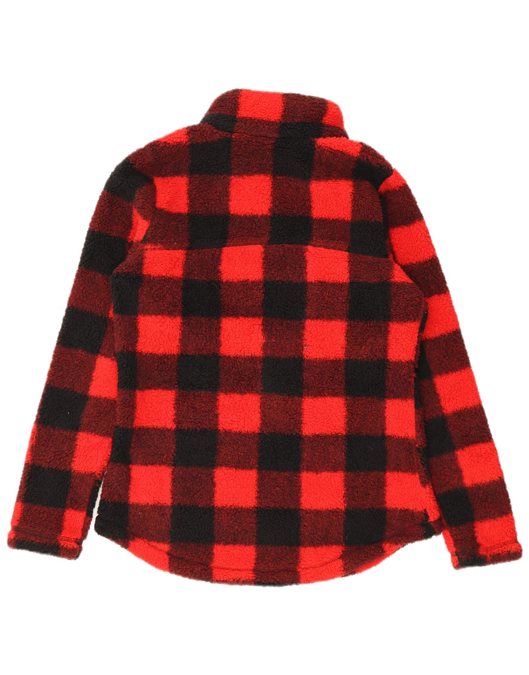 Columbia Chaqueta polar para mujer UK 44 Poliéster a cuadros rojo mediano