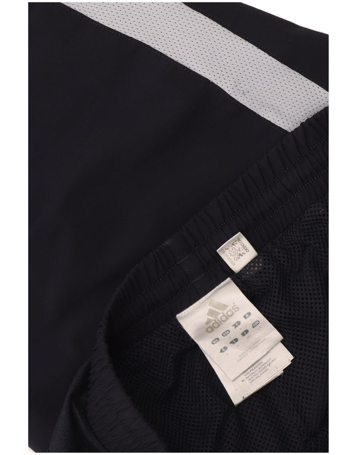 Adidas - Bermudas deportivas para hombre (talla grande), color azul marino, poliéster