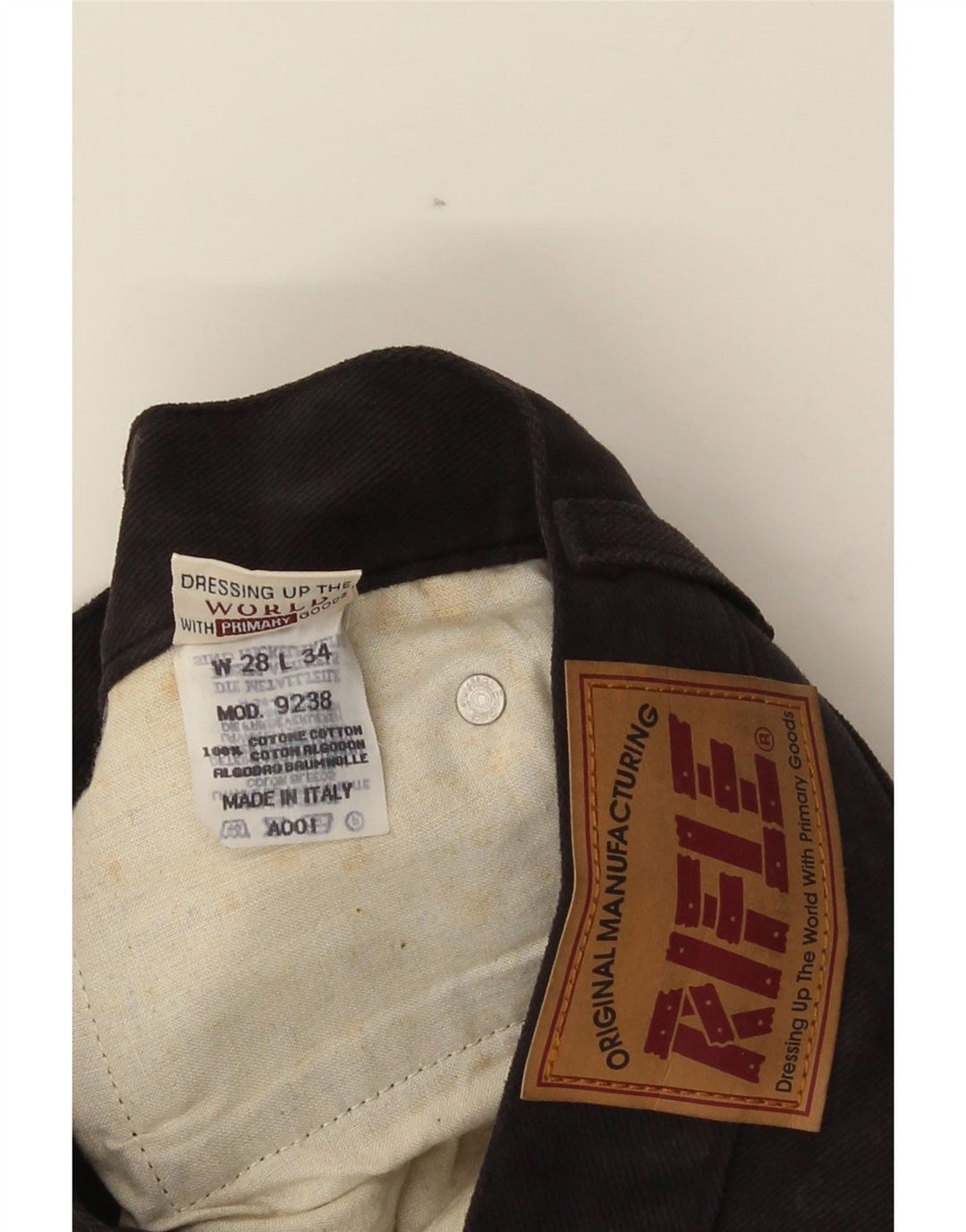 Vaqueros rectos para hombre Rifle W28 L34 Algodón negro