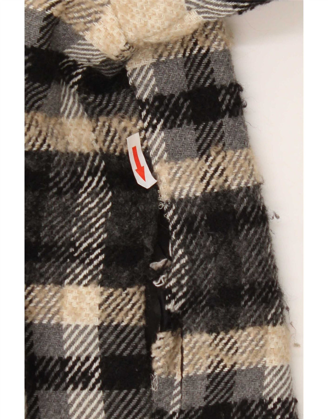 Zara Mens Utility Jacket UK 40 Large Beige Check Poliéster