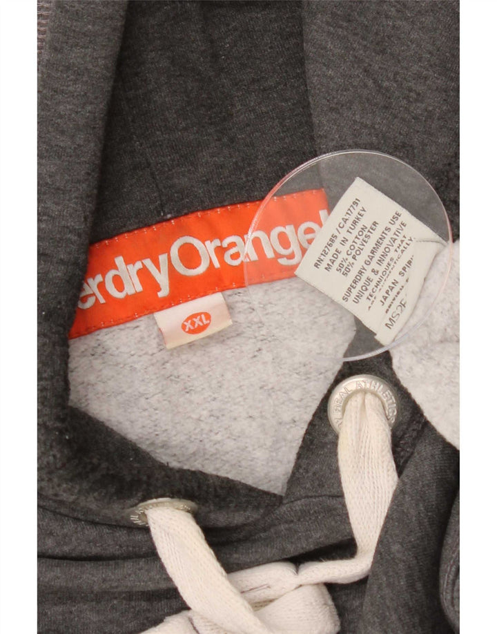 Superdry Jersey con capucha para hombre 2XL Algodón gris