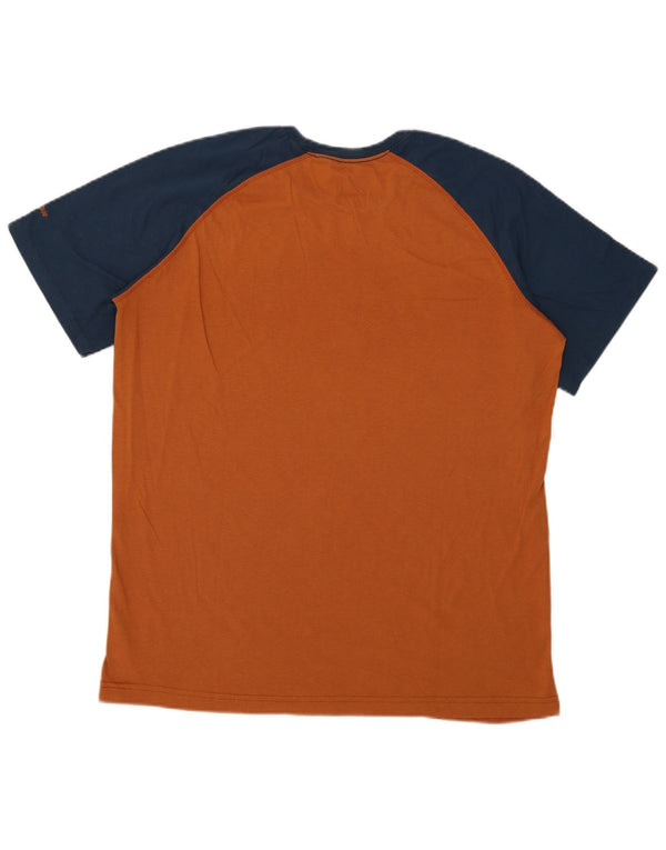 Hard Rock Cafe Mens Heritage Graphic Camiseta Top XL Naranja Colorblock