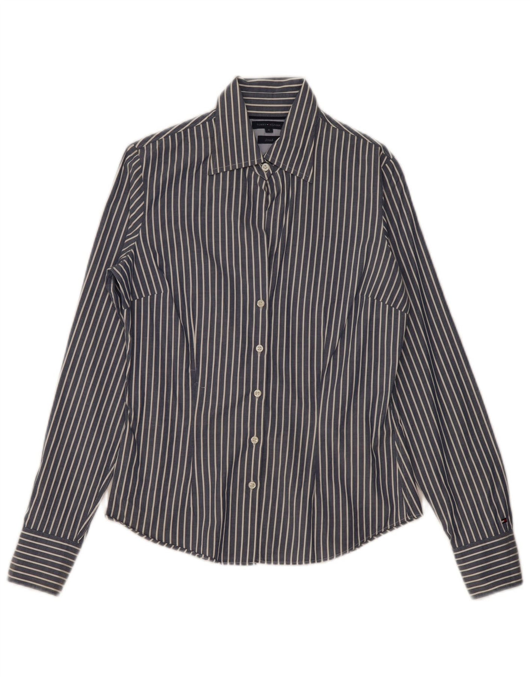 TOMMY HILFIGER Camisa para mujer US 4 Small Azul marino Rayas
