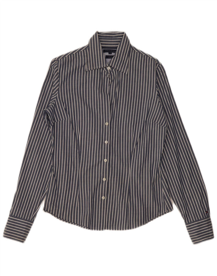 TOMMY HILFIGER Camisa para mujer US 4 Small Azul marino Rayas