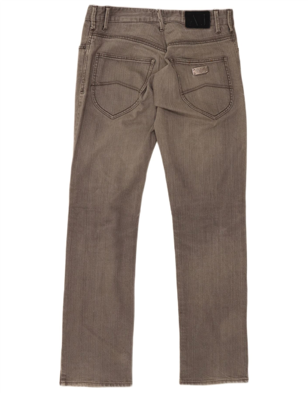 ARMANI Vaqueros rectos para hombre W33 L33 Algodón gris