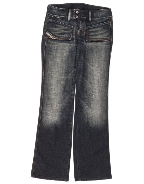 Diesel Womens Bootcut Jeans W28 L32 Navy Blue Cotton