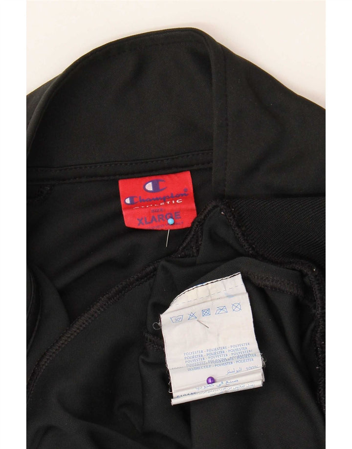 Champion Chaqueta de chándal para hombre XL Poliéster color block negro