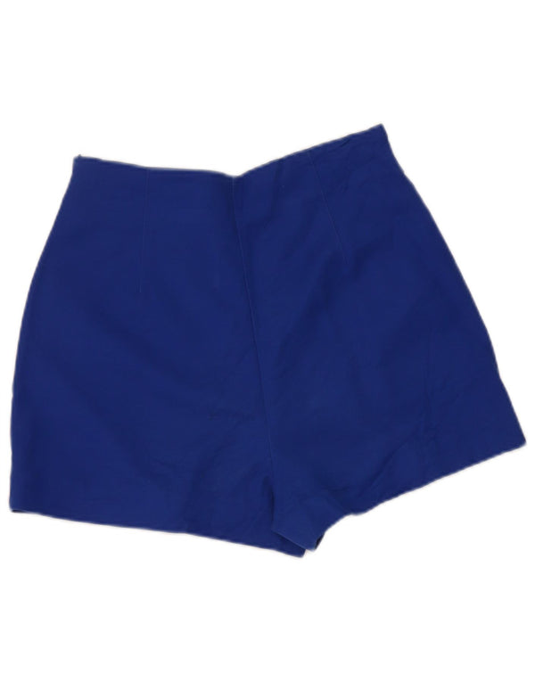 Zara Mujer Pantalones Cortos Casuales De Talle Alto Medio W28 Algodón Azul