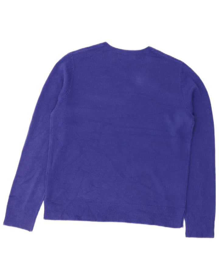 Marks & Spencer Suéter con Cuello en V para Mujer UK 40 Acrílico Azul Medio