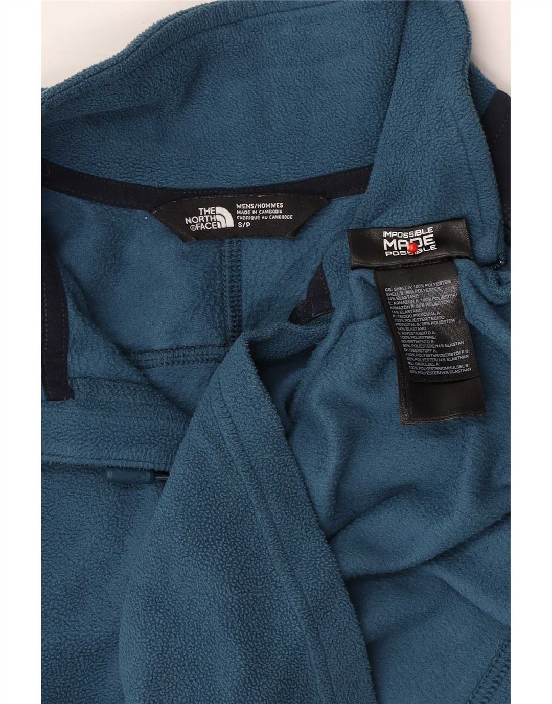 The North Face Jersey De Polar Con Cremallera Y Cuello Para Hombre Poliéster Color Block Azul Pequeño