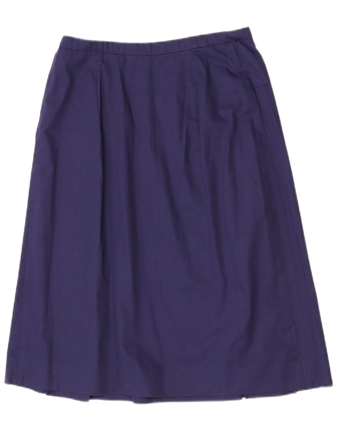 Vintage mujer A-Line falda W28 medio azul marino algodón