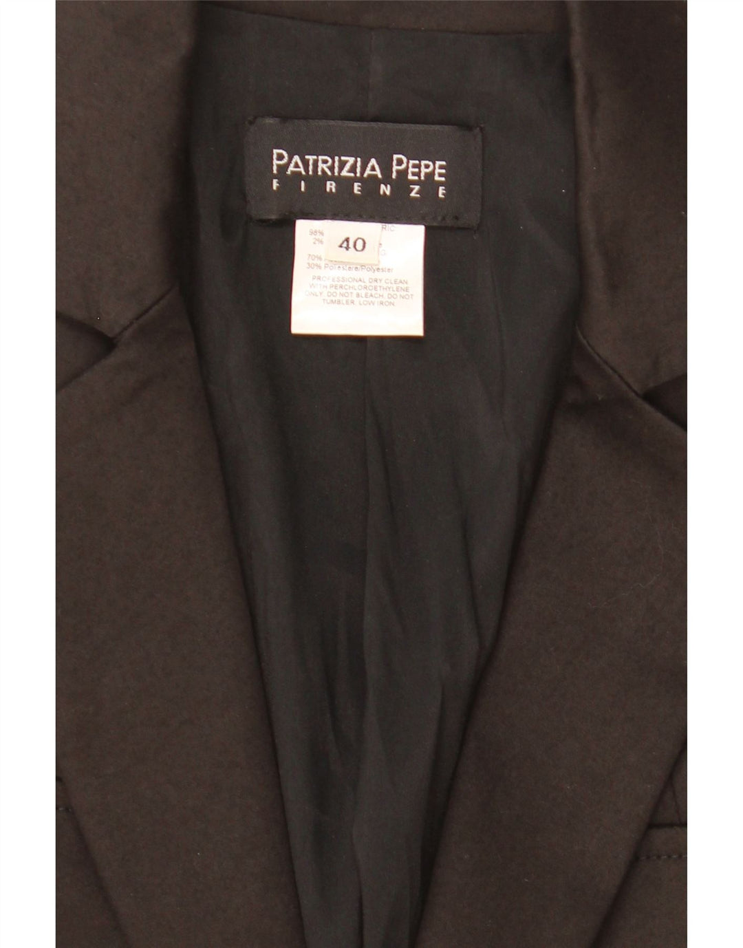 Patrizia Pepe Chaqueta tipo blazer corta con 2 botones para mujer IT 40 Small Black