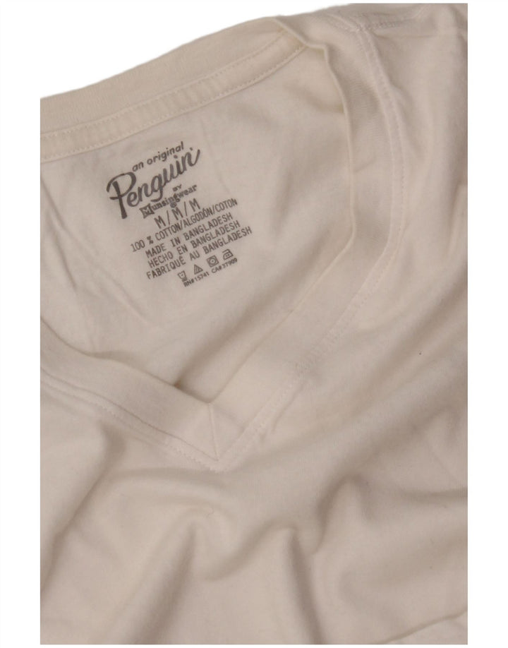 PENGUIN Camiseta para mujer Top UK 44 Medium White Cotton