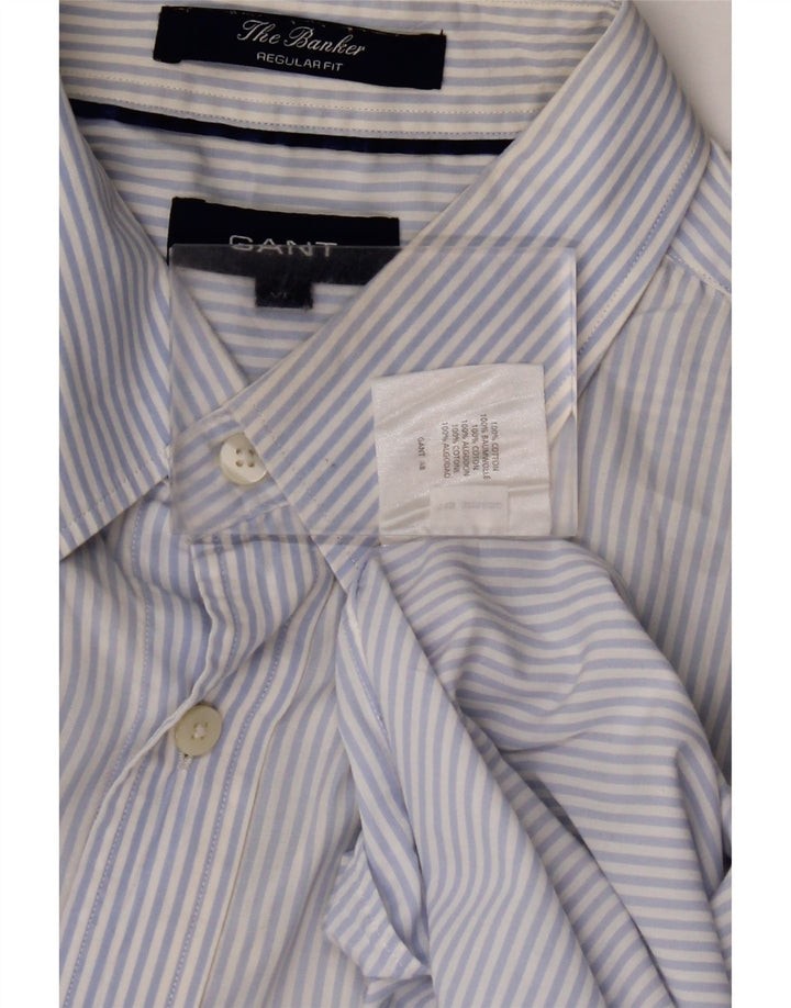 GANT Camisa Regular Fit XL De Algodón Con Rayas Azules Hombre