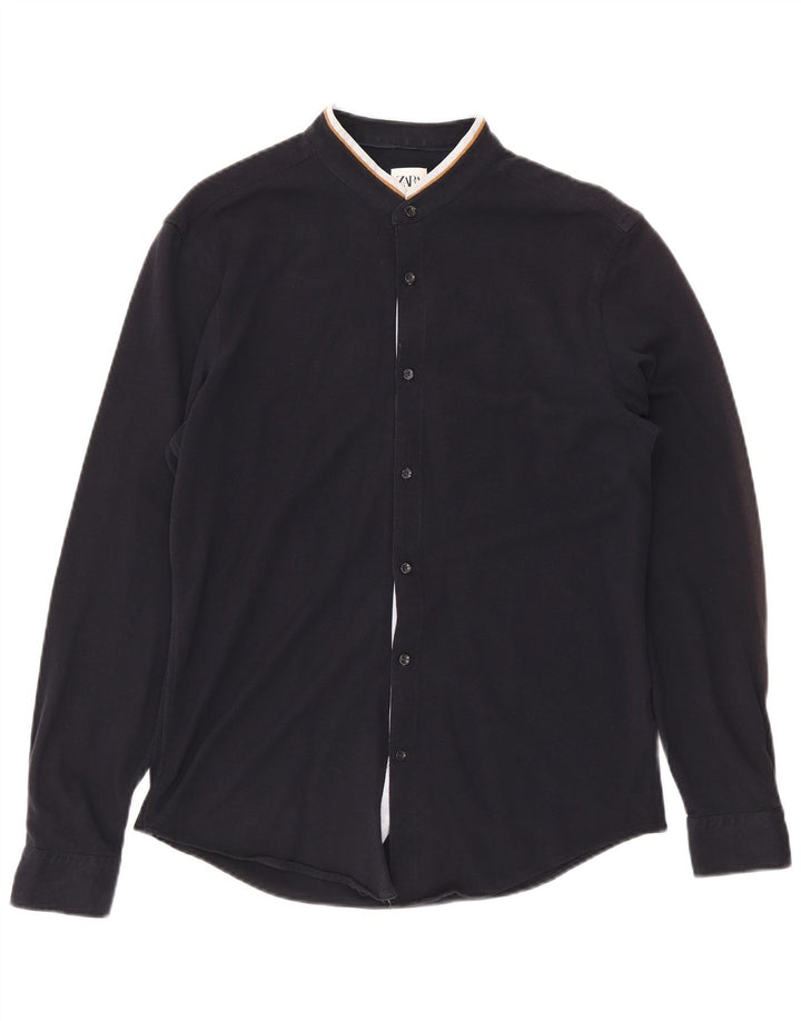 Zara Hombre Camisa Mediana Azul Marino