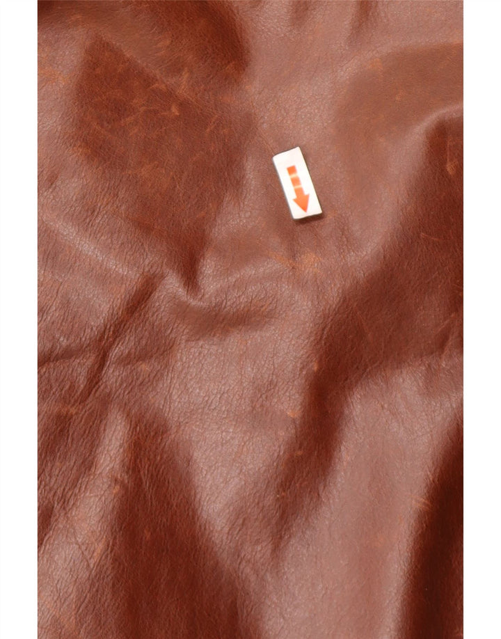 Brooksfield Chaqueta de cuero para hombre IT 50 Cuero marrón grande