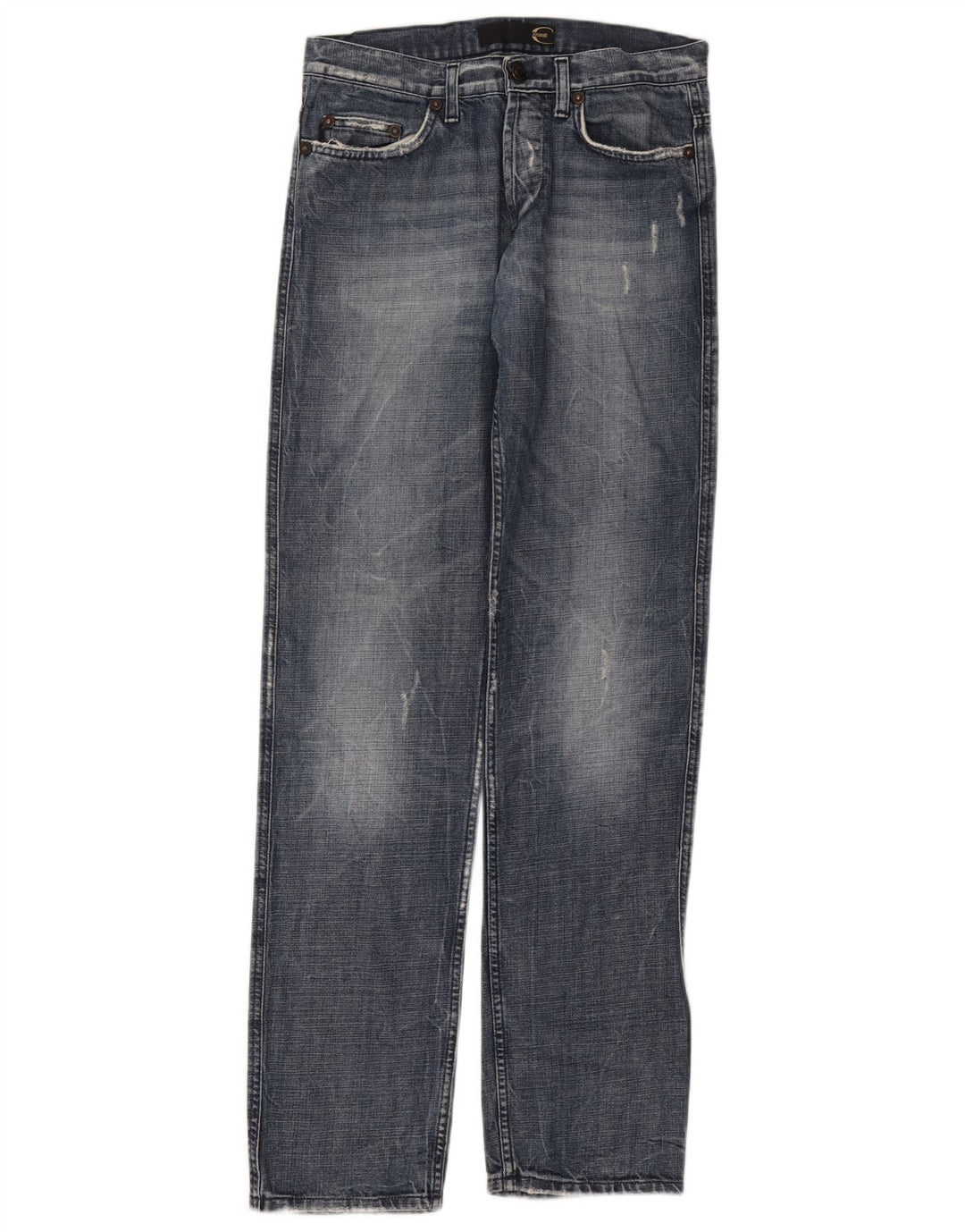 Just Cavalli Vaqueros Rectos Desgastados para Hombre W34 L34 Azul