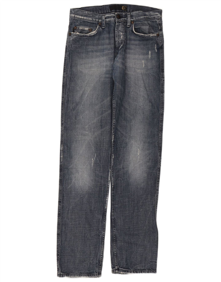 Just Cavalli Vaqueros Rectos Desgastados para Hombre W34 L34 Azul