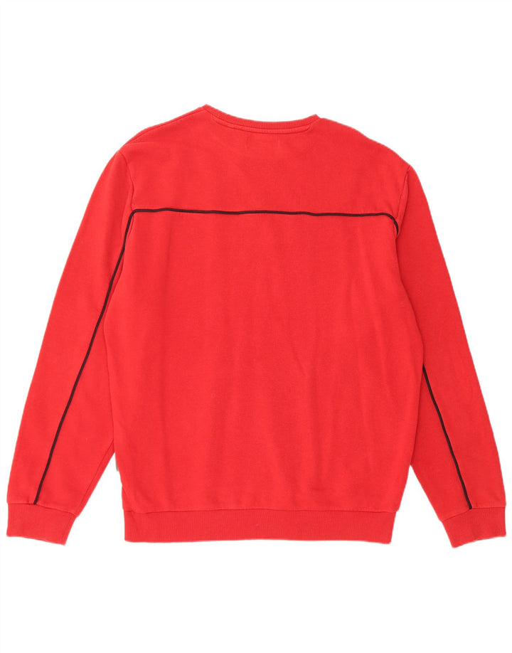 GUESS Sudadera Gráfica para Hombre Jersey Grande Algodón Rojo