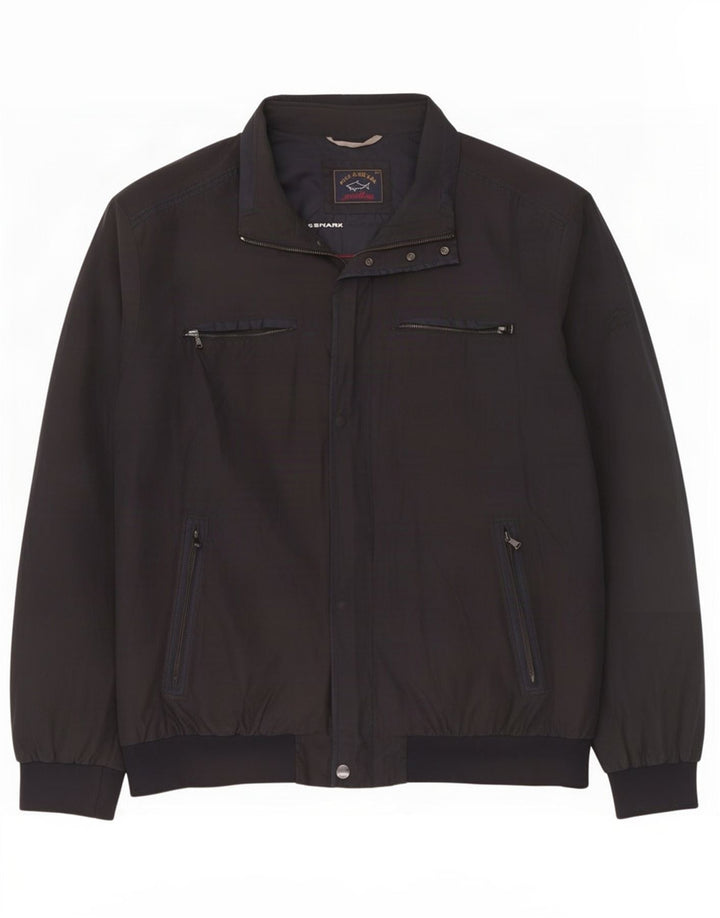 Paul & Shark Chaqueta utilitaria para hombre UK 50 5XL Poliéster negro