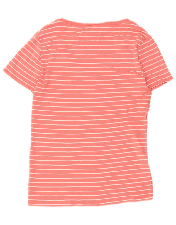 Tommy Hilfiger Camiseta para mujer Top UK 12 Algodón a rayas rosa medio