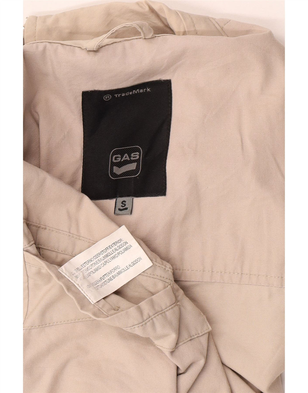 Chaqueta Bomber Gas Hombre UK 36 Small Algodón Beige