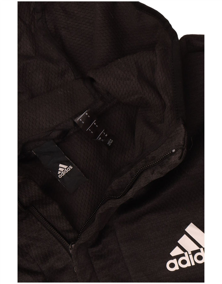 Adidas - Chándal con capucha para hombre, chaqueta superior, poliéster gris pequeño