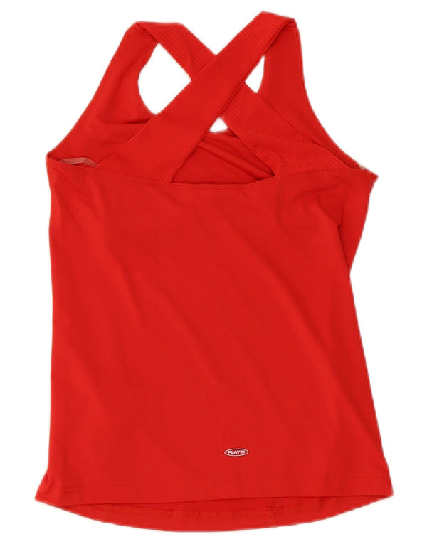 Reebok Mujer Chaleco Top UK 4 XS Rojo Poliéster