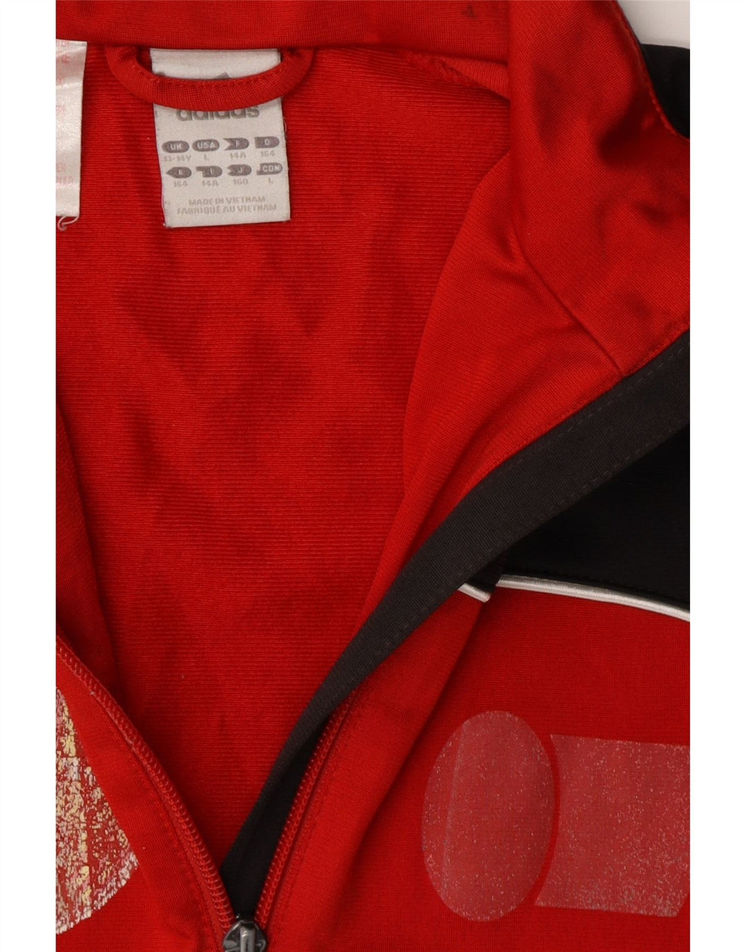 ADIDAS Chaqueta de chándal para niño 13-14 años Rojo Colorblock Poliéster