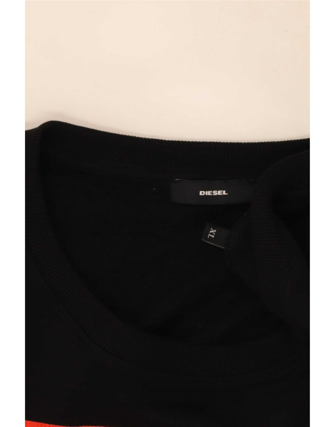 Diesel Hombre Sudadera Gráfica Jumper XL Algodón Negro