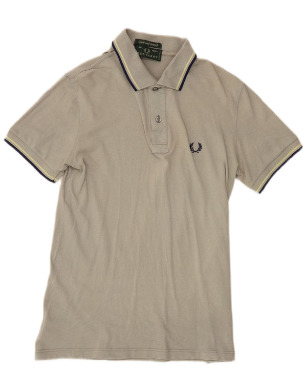 Fred Perry Polo Para Hombre De Algodón A Rayas Gris Pequeño