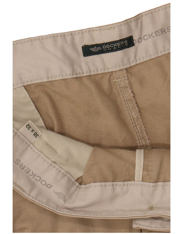 DOCKERS Pantalón chino recto color caqui para hombre W36 L32 Beige