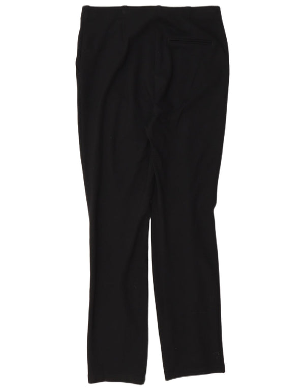 Marks & Spencer Pantalones de traje rectos para mujer UK 12 Medium W32 L30 Negro