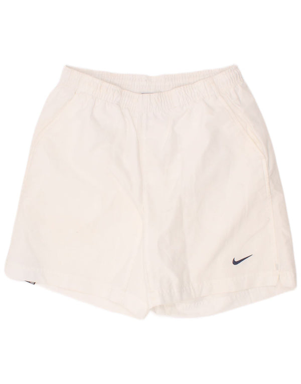Nike - Pantalones cortos deportivos para niños, 12-13 años, talla grande, color blanco