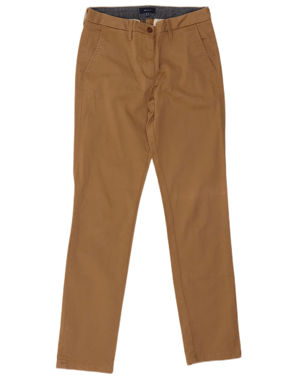 Gant Pantalón chino ajustado para mujer UK 12 Medium W28 L31 Algodón beige