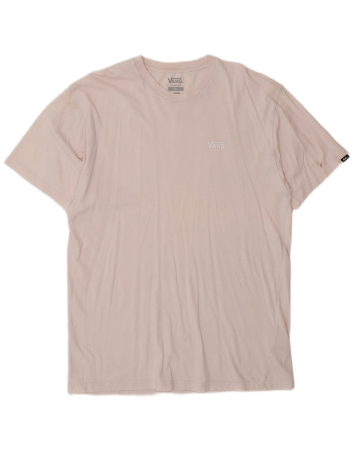 Camiseta Vans Classic Fit para hombre, talla grande, algodón rosa