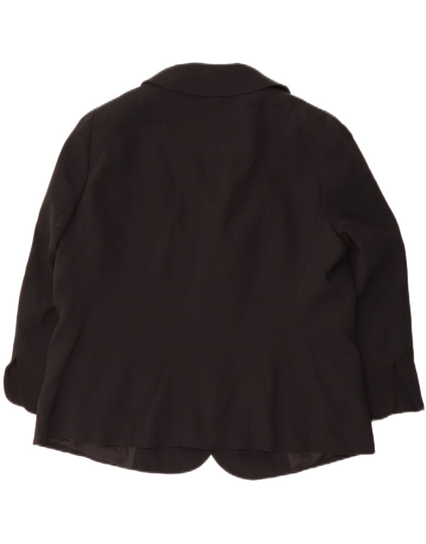 Luisa Spagnoli Chaqueta Blazer para Mujer UK 40 XL Seda Negra